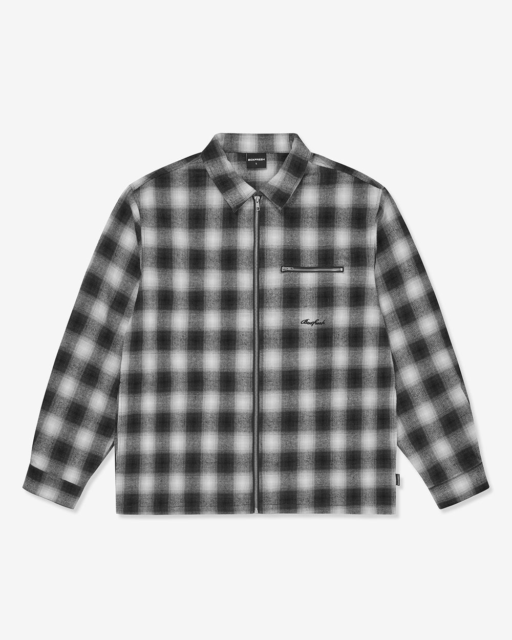 FLY ZIP PLAID SHIRT
