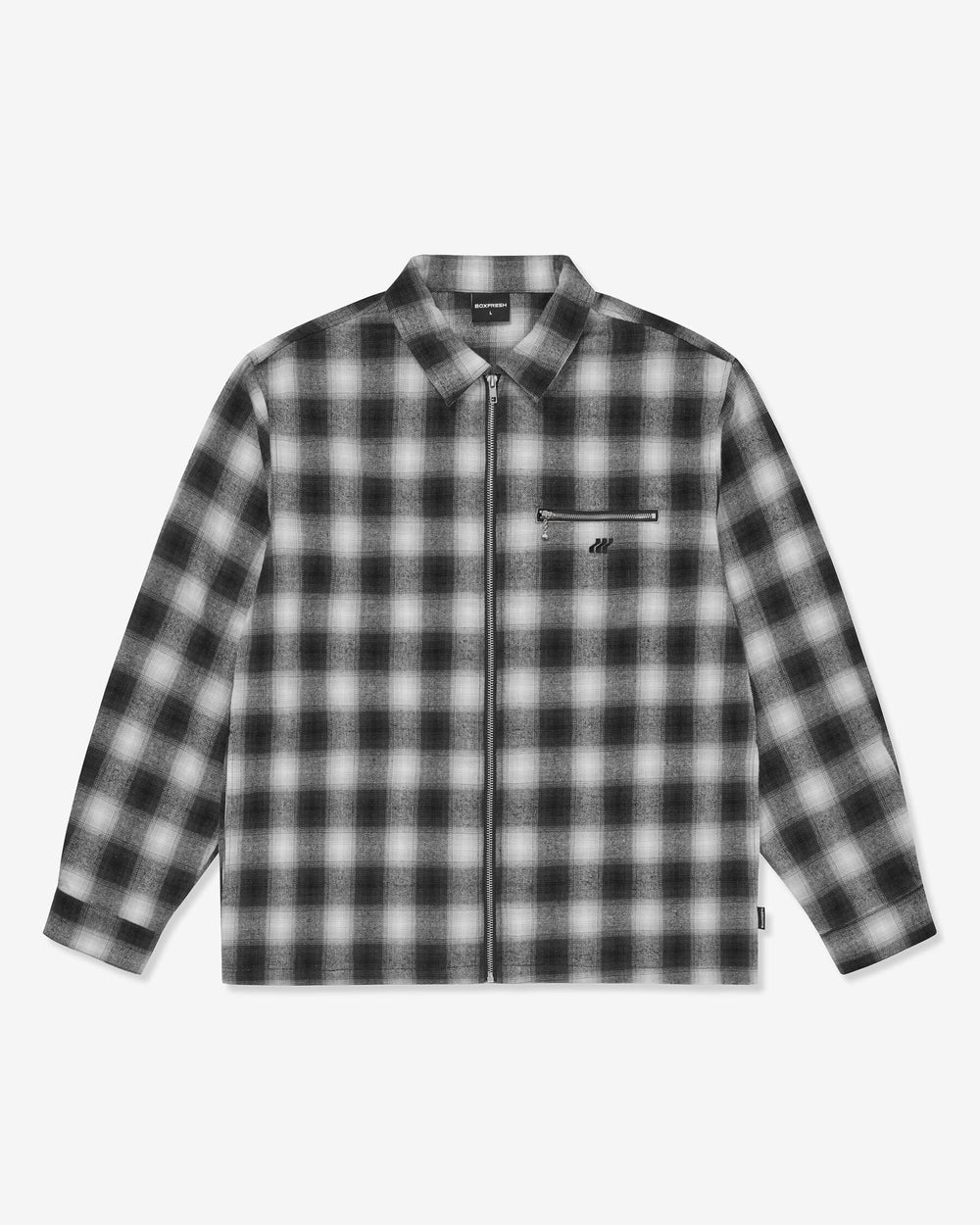 FLY ZIP PLAID SHIRT