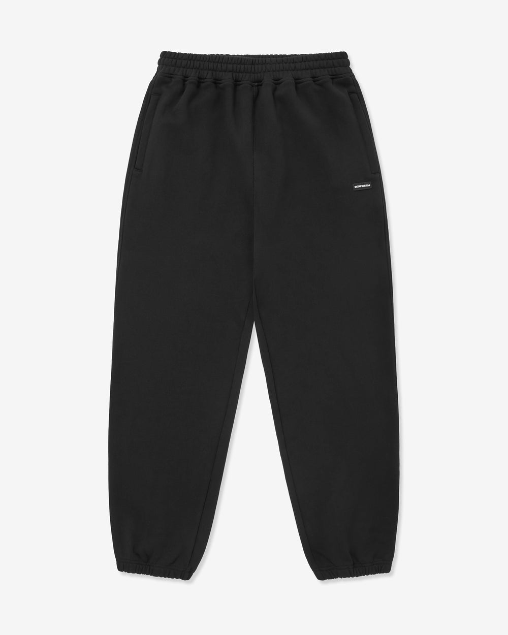 Black sweatpants on a white background
