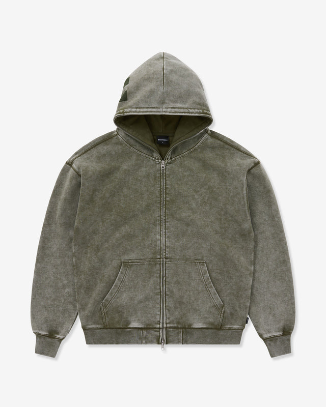 Green hoodie on a light gray background