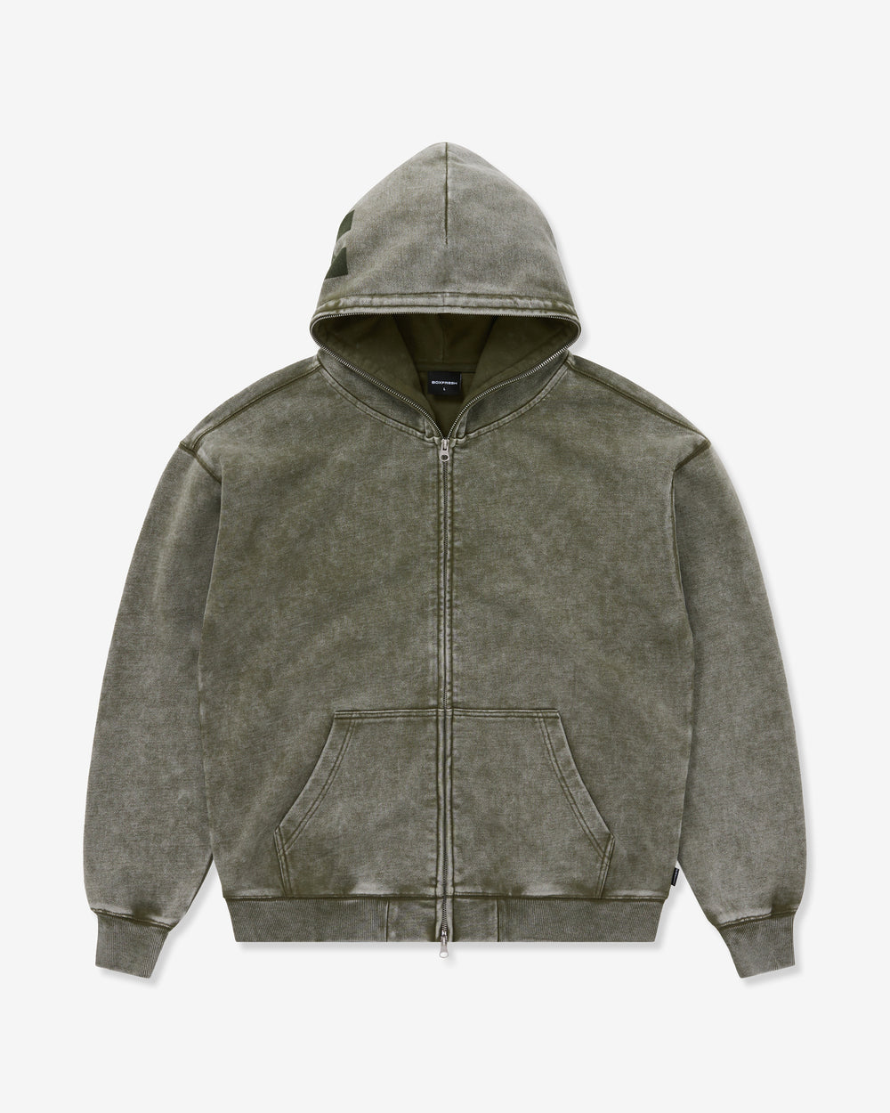Green hoodie on a light gray background