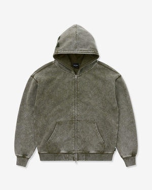 Green hoodie on a light gray background