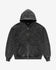 Black hoodie on a light gray background
