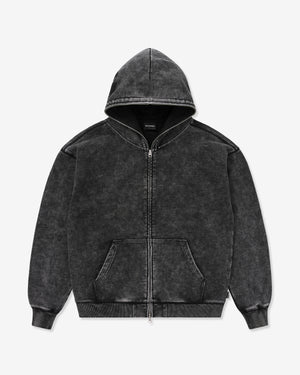 Black hoodie on a light gray background