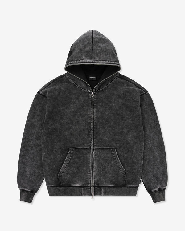 Black hoodie on a light gray background