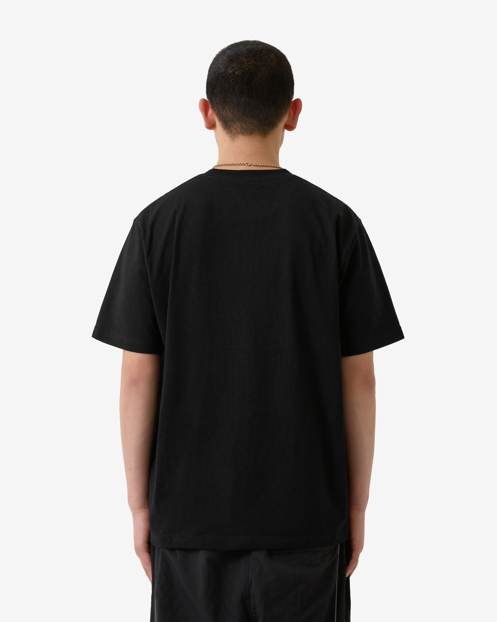 Black t-shirt with a colorful graphic of a planet and 'Boxfresh' text on a white background