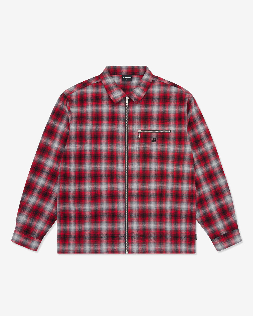 FLY ZIP PLAID SHIRT