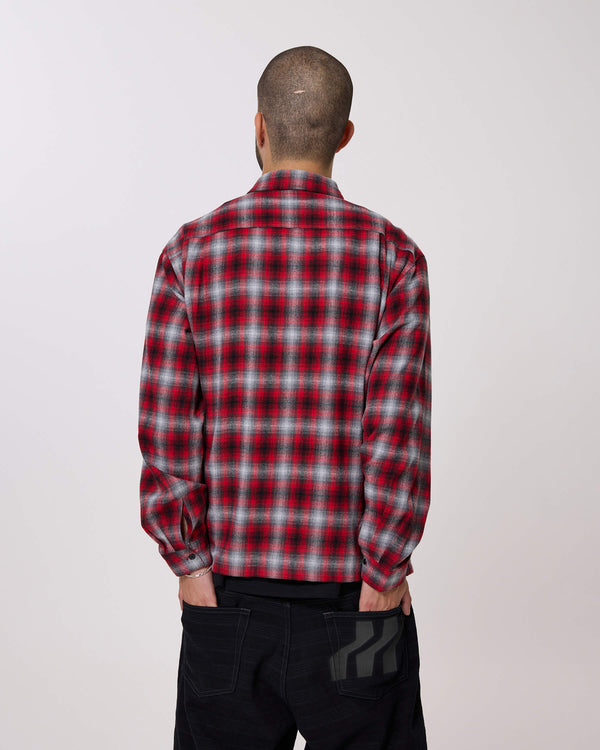 FLY ZIP PLAID SHIRT