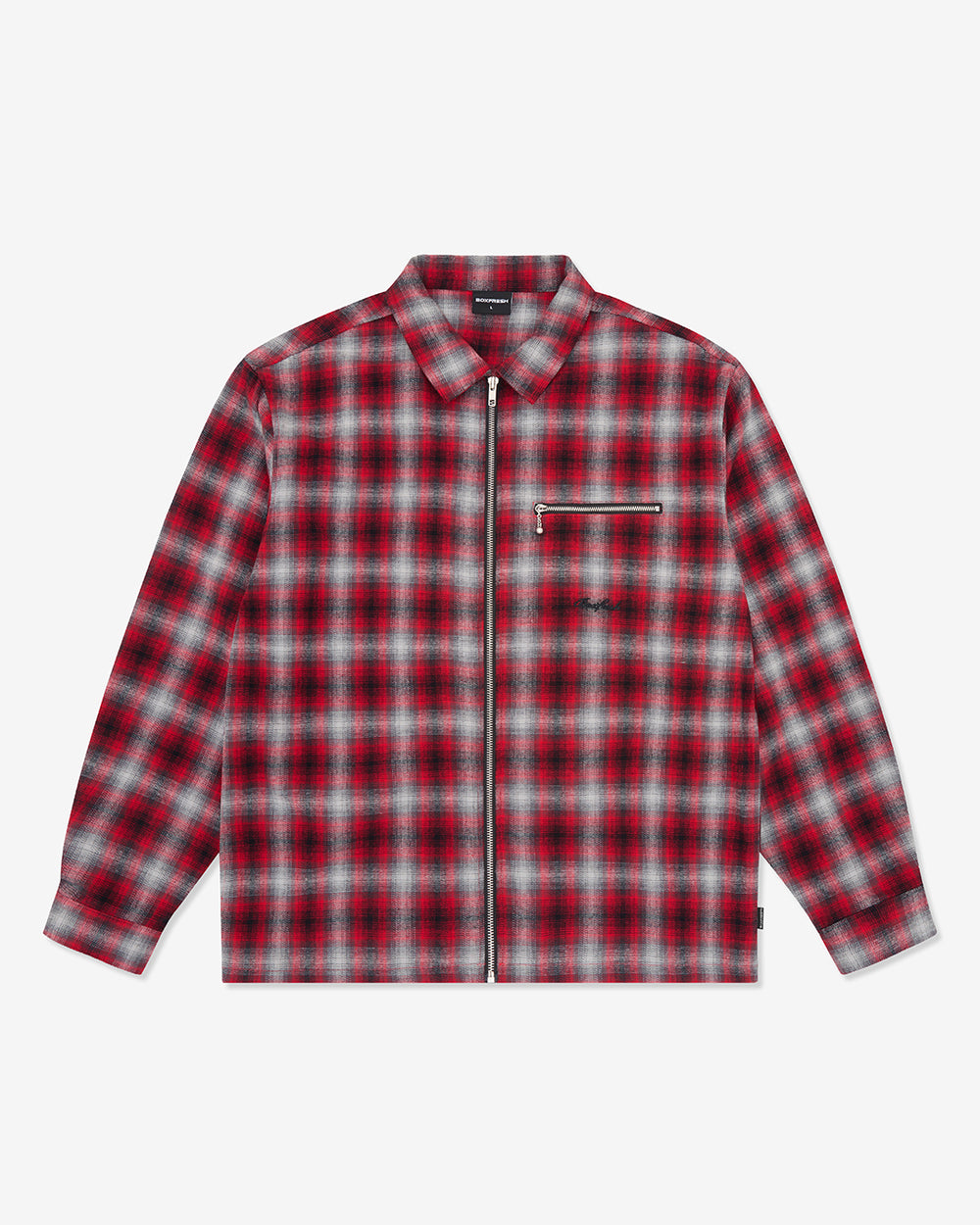 FLY ZIP PLAID SHIRT