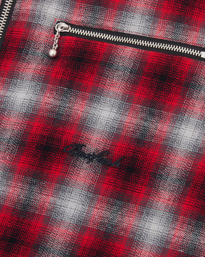 FLY ZIP PLAID SHIRT